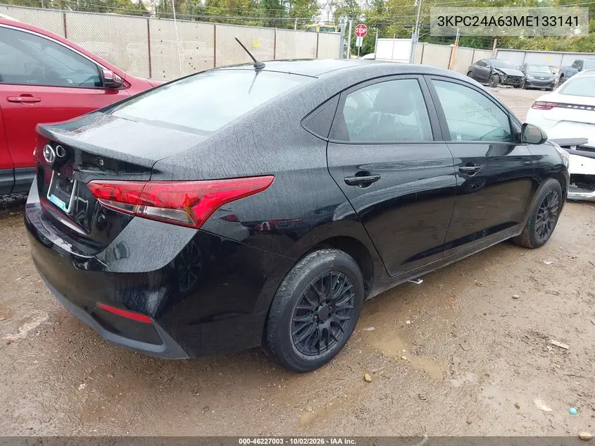 2021 HYUNDAI ACCENT VIN 3KPC24A63ME133141 — фото 4