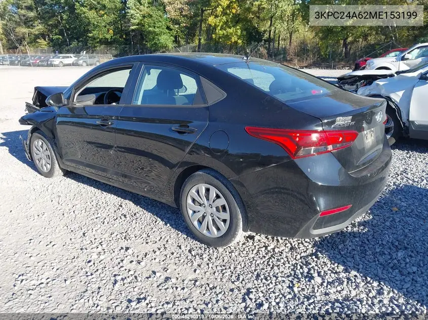 2021 HYUNDAI ACCENT VIN 3KPC24A62ME153199 — фото 3