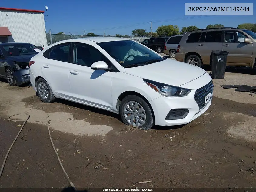 HYUNDAI ACCENT 2021, VIN 3KPC24A62ME149444