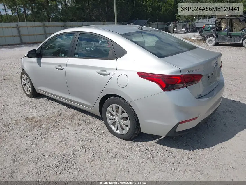 2021 HYUNDAI ACCENT VIN 3KPC24A66ME129441 — фото 3