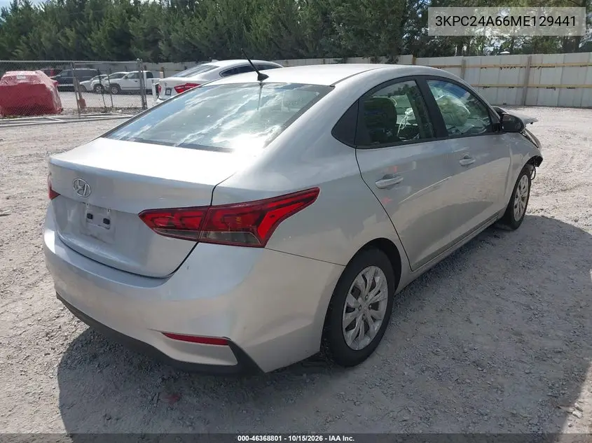 2021 HYUNDAI ACCENT VIN 3KPC24A66ME129441 — фото 4