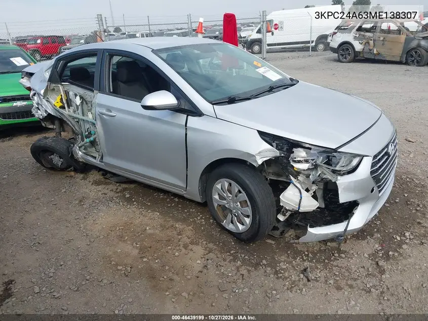 HYUNDAI ACCENT 2021, VIN 3KPC24A63ME138307