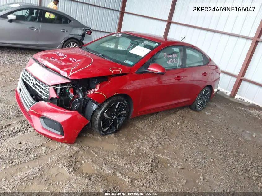 2022 HYUNDAI ACCENT VIN 3KPC24A69NE166047 — фото 2