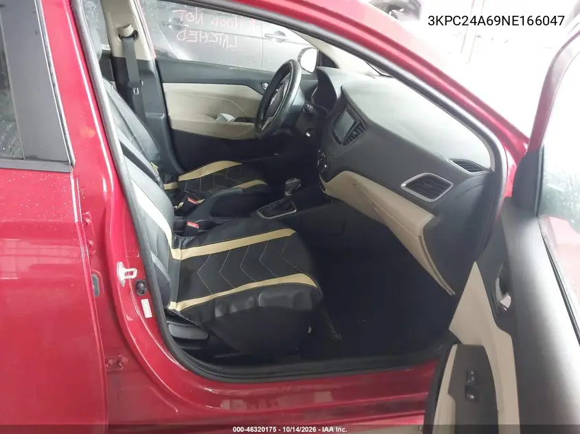 2022 HYUNDAI ACCENT VIN 3KPC24A69NE166047 — фото 5