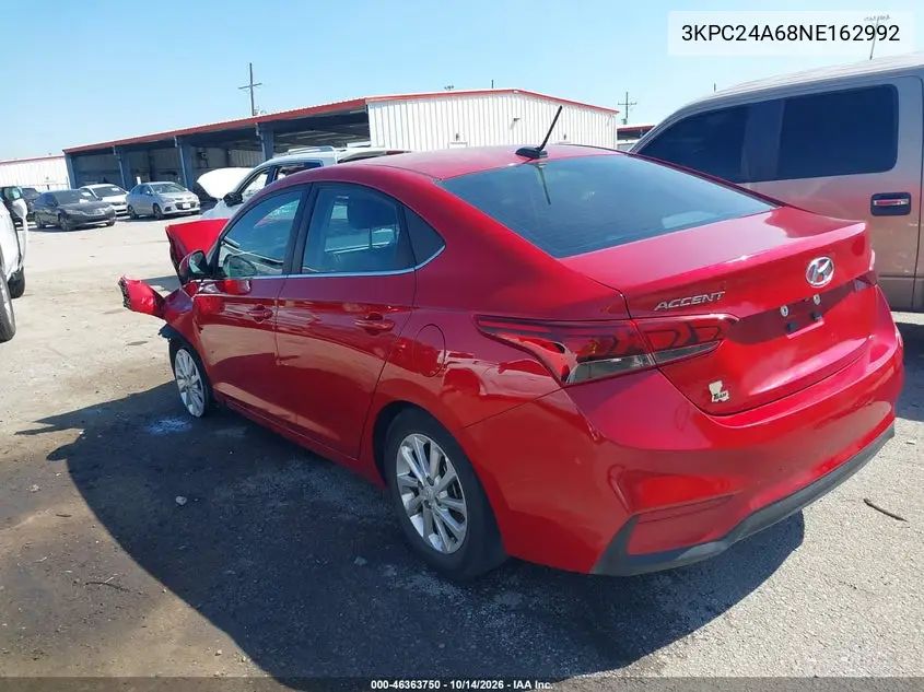 2022 HYUNDAI ACCENT VIN 3KPC24A68NE162992 — фото 3