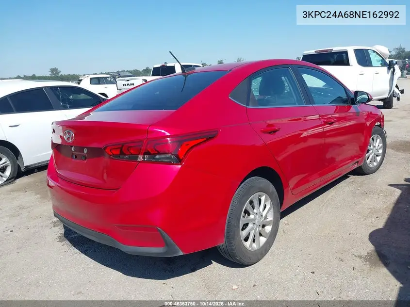 2022 HYUNDAI ACCENT VIN 3KPC24A68NE162992 — фото 4