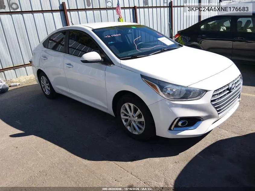 HYUNDAI ACCENT 2022, VIN 3KPC24A6XNE176683
