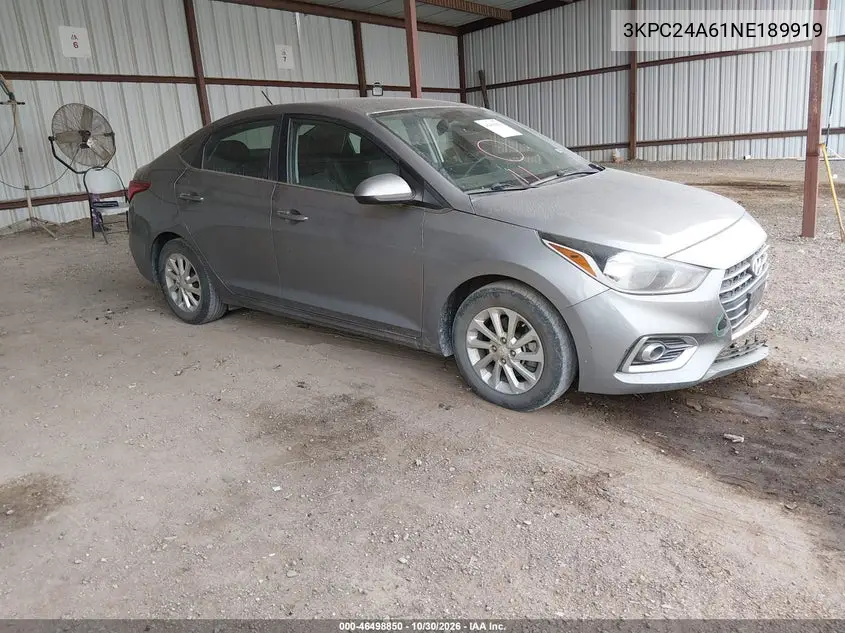 HYUNDAI ACCENT 2022, VIN 3KPC24A61NE189919