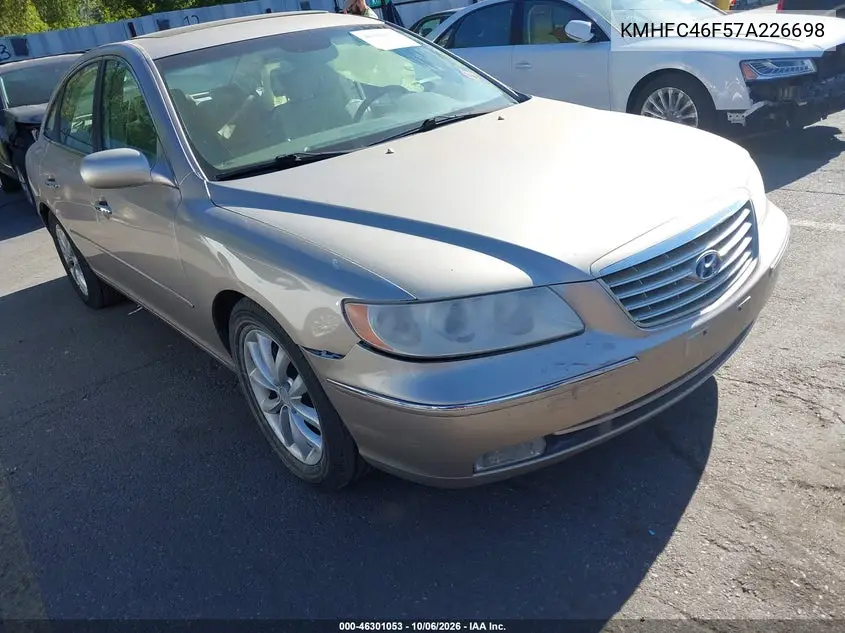 HYUNDAI AZERA 2007, VIN KMHFC46F57A226698