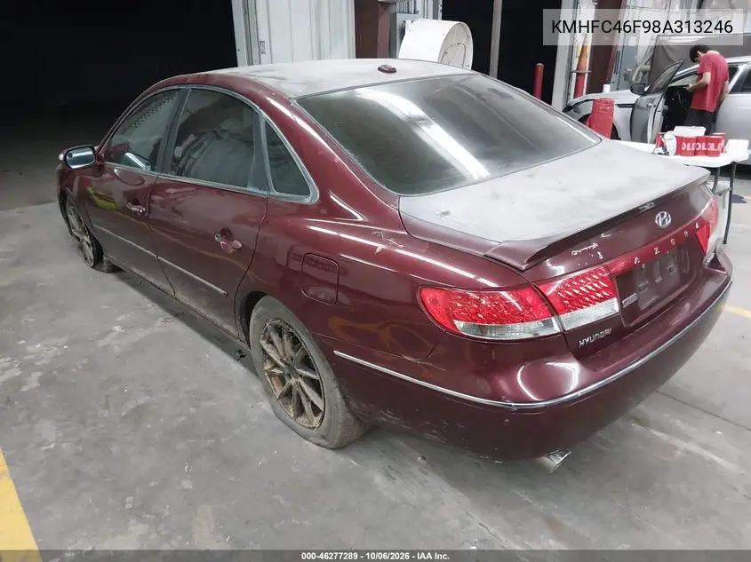 2008 HYUNDAI AZERA VIN KMHFC46F98A313246 — фото 3