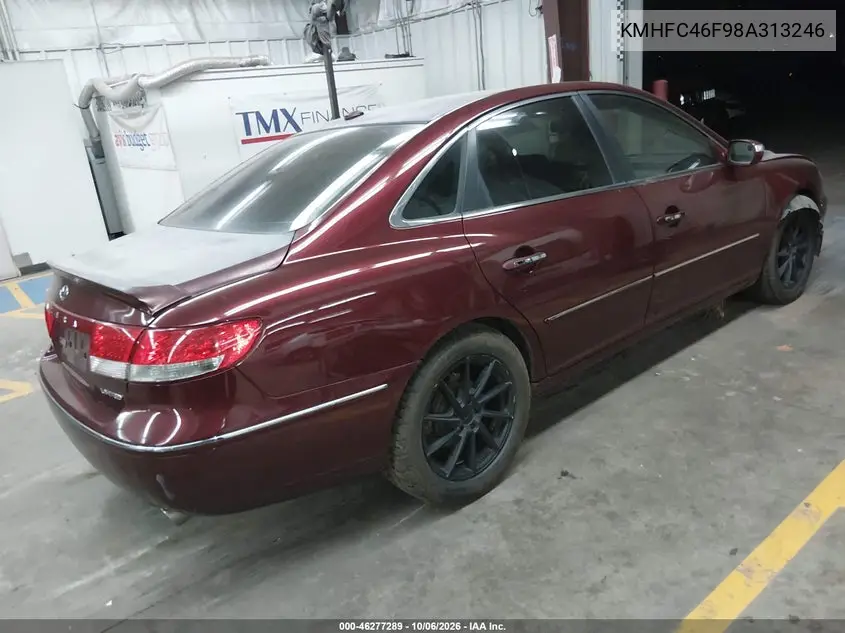 2008 HYUNDAI AZERA VIN KMHFC46F98A313246 — фото 4