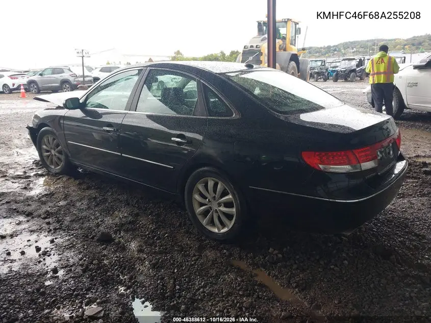 2008 HYUNDAI AZERA VIN KMHFC46F68A255208 — фото 3