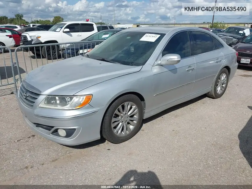2011 HYUNDAI AZERA VIN KMHFC4DF9BA535490 — фото 2