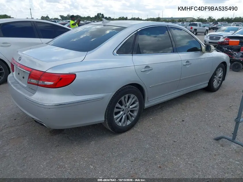 2011 HYUNDAI AZERA VIN KMHFC4DF9BA535490 — фото 4