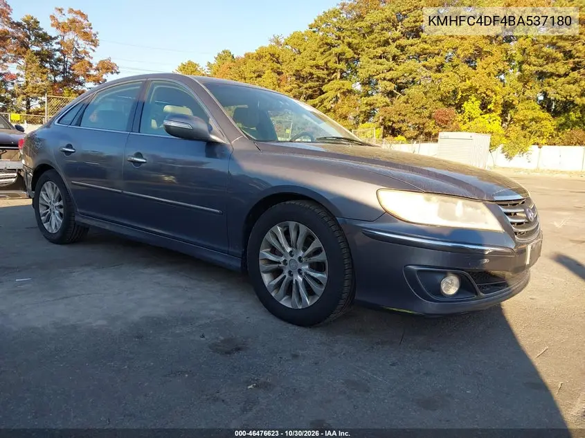 HYUNDAI AZERA 2011, VIN KMHFC4DF4BA537180