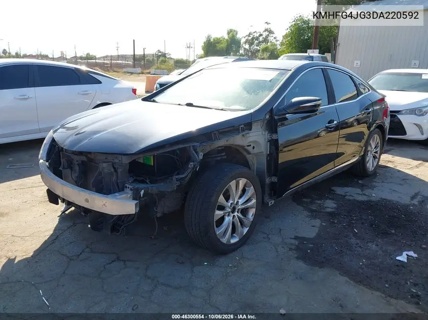 2013 HYUNDAI AZERA VIN KMHFG4JG3DA220592 — фото 2