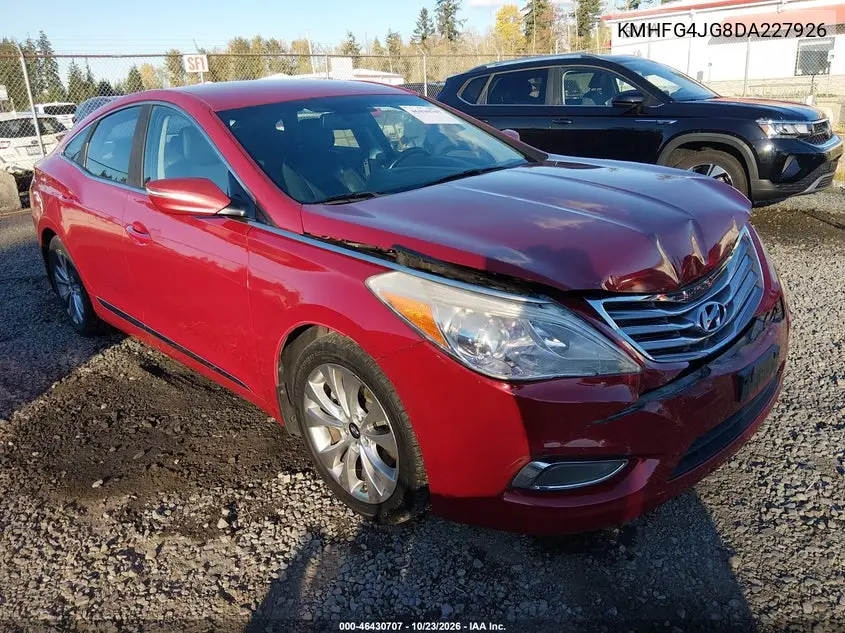 HYUNDAI AZERA 2013, VIN KMHFG4JG8DA227926