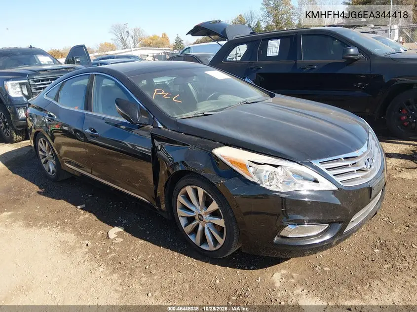 HYUNDAI AZERA 2014, VIN KMHFH4JG6EA344418
