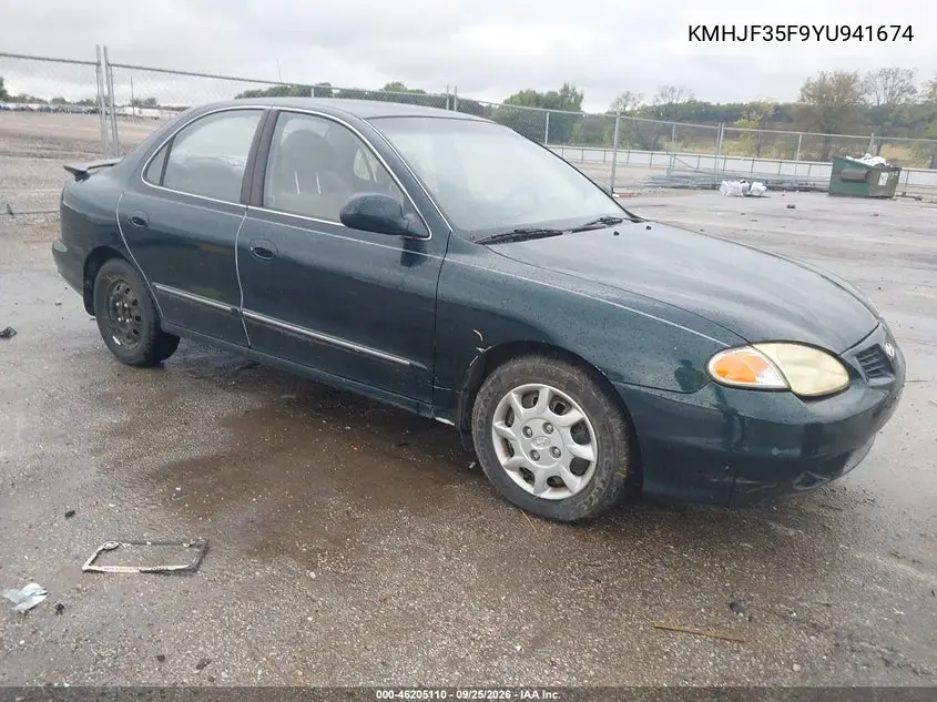 HYUNDAI ELANTRA 2000, VIN KMHJF35F9YU941674