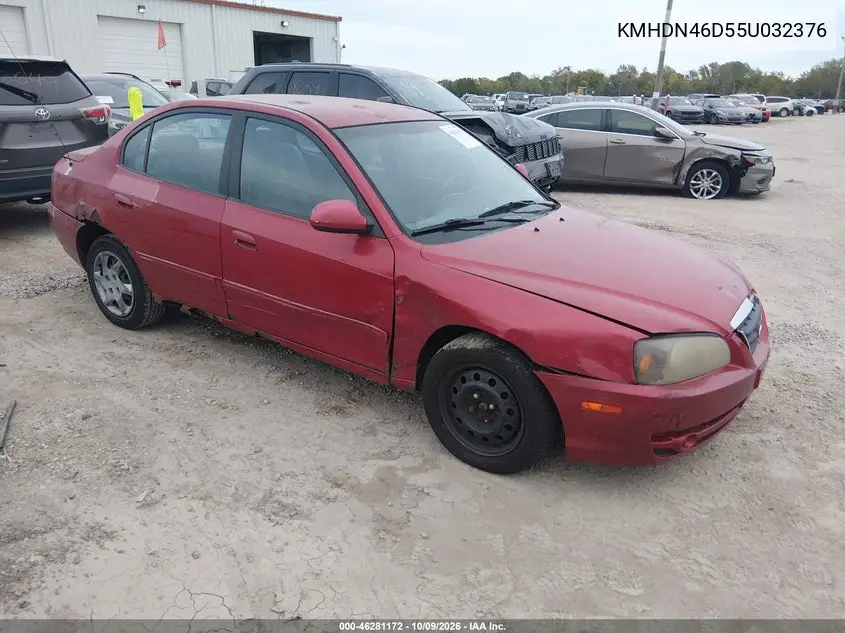 HYUNDAI ELANTRA 2005, VIN KMHDN46D55U032376