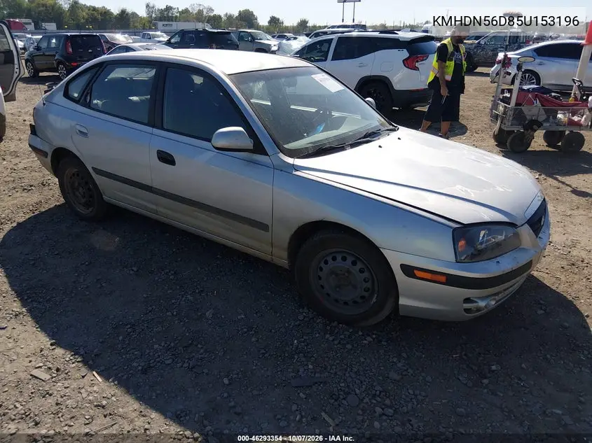 HYUNDAI ELANTRA 2005, VIN KMHDN56D85U153196