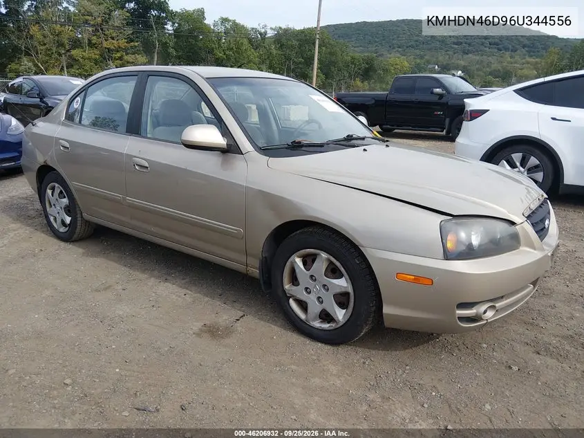 HYUNDAI ELANTRA 2006, VIN KMHDN46D96U344556