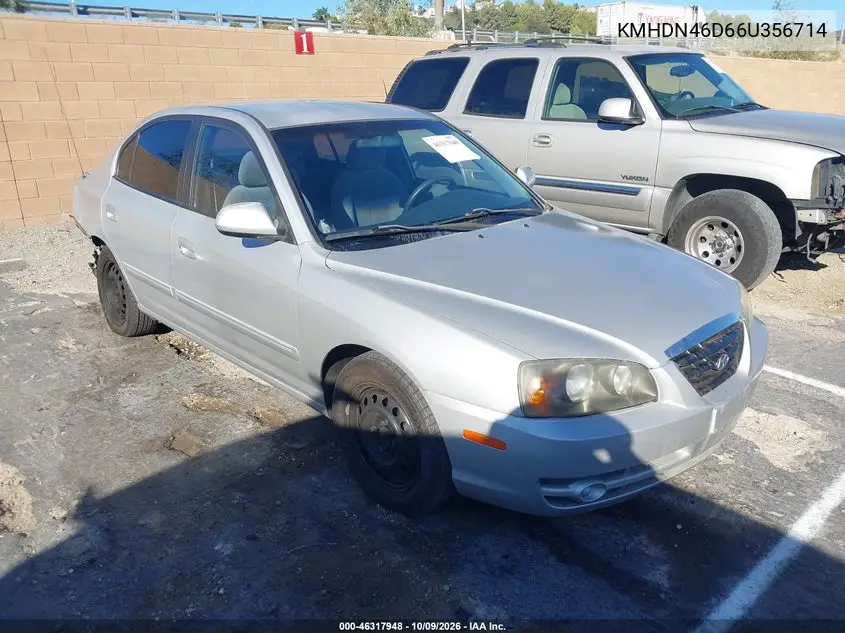 HYUNDAI ELANTRA 2006, VIN KMHDN46D66U356714