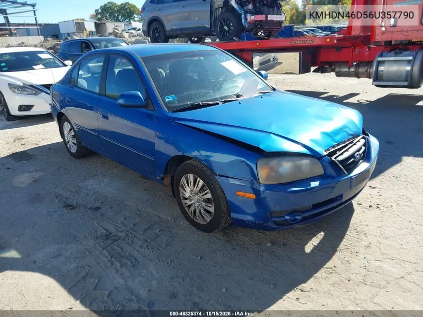 HYUNDAI ELANTRA 2006, VIN KMHDN46D56U357790