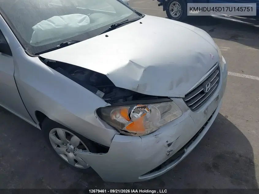 2007 HYUNDAI ELANTRA VIN KMHDU45D17U145751 — фото 12