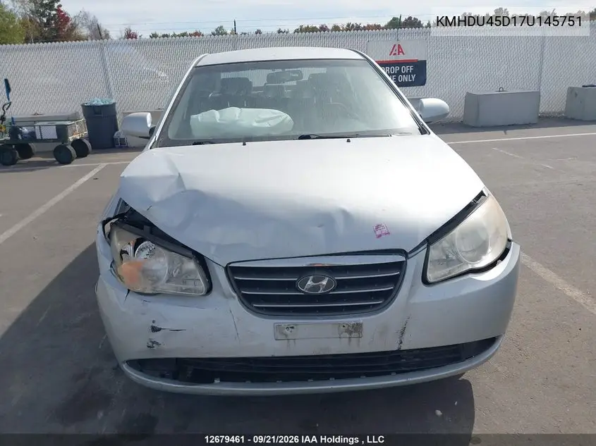 2007 HYUNDAI ELANTRA VIN KMHDU45D17U145751 — фото 13