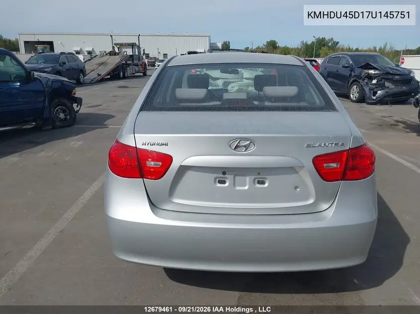 2007 HYUNDAI ELANTRA VIN KMHDU45D17U145751 — фото 17