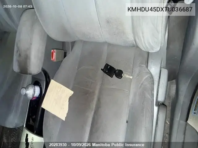 2007 HYUNDAI ELANTRA VIN KMHDU45DX7U036687 — фото 5