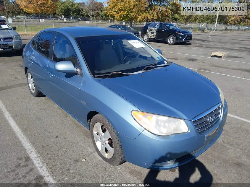 HYUNDAI ELANTRA 2007, VIN KMHDU46D67U175309