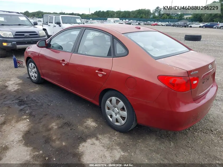 2008 HYUNDAI ELANTRA VIN KMHDU46D88U296229 — фото 3