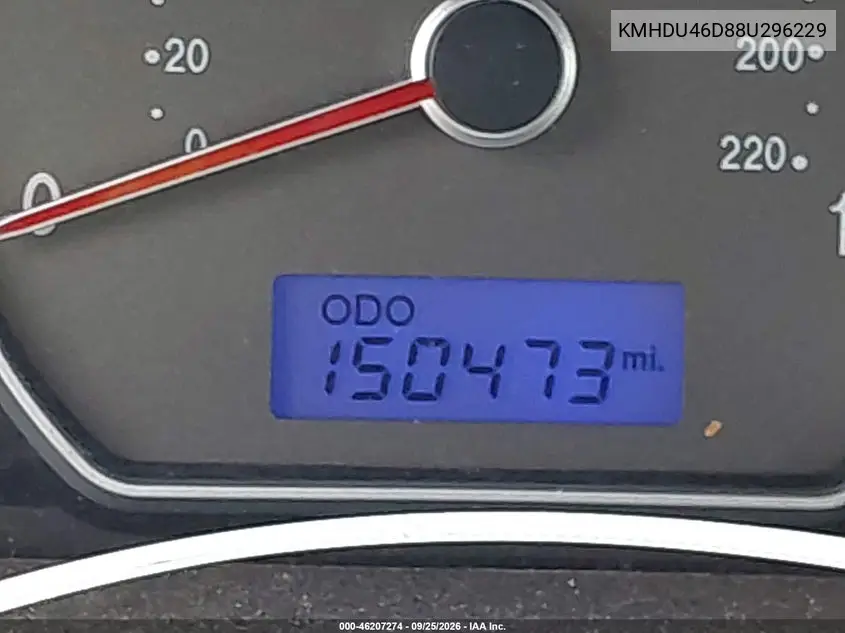 2008 HYUNDAI ELANTRA VIN KMHDU46D88U296229 — фото 7