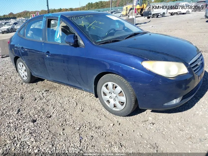HYUNDAI ELANTRA 2008, VIN KMHDU46D78U582069