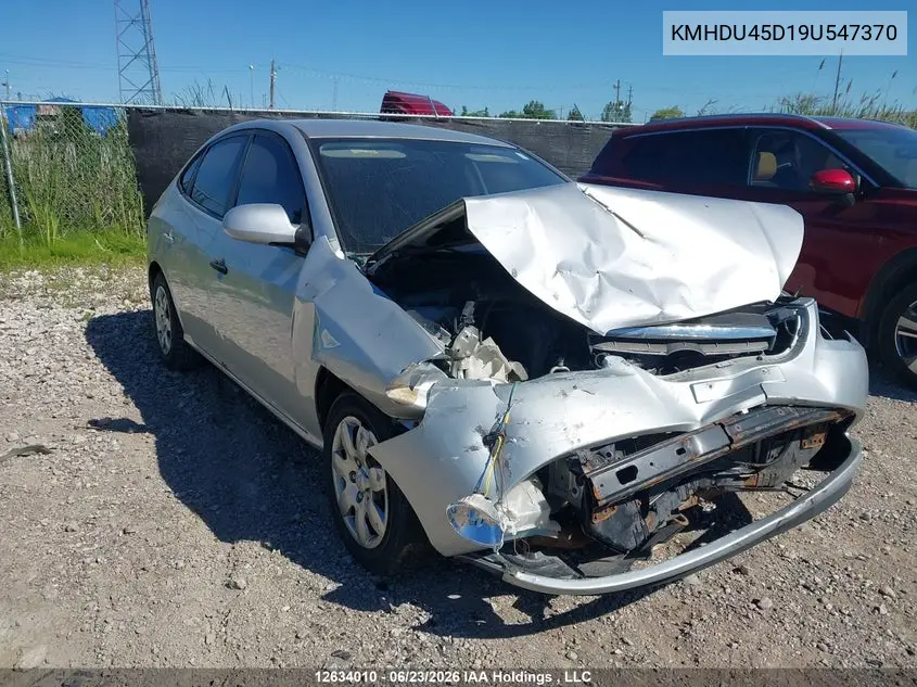 HYUNDAI ELANTRA 2009, VIN KMHDU45D19U547370