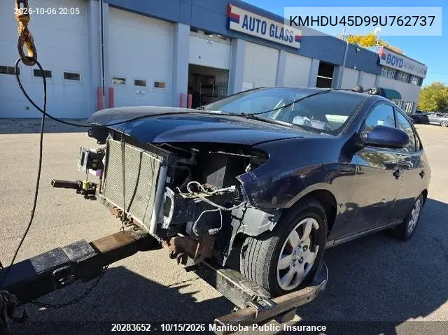 2009 HYUNDAI ELANTRA VIN KMHDU45D99U762737 — фото 2