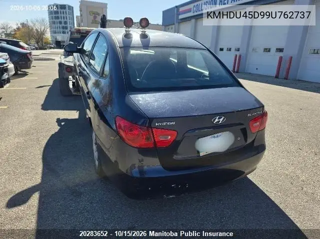 2009 HYUNDAI ELANTRA VIN KMHDU45D99U762737 — фото 3