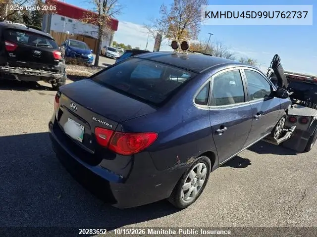 2009 HYUNDAI ELANTRA VIN KMHDU45D99U762737 — фото 4
