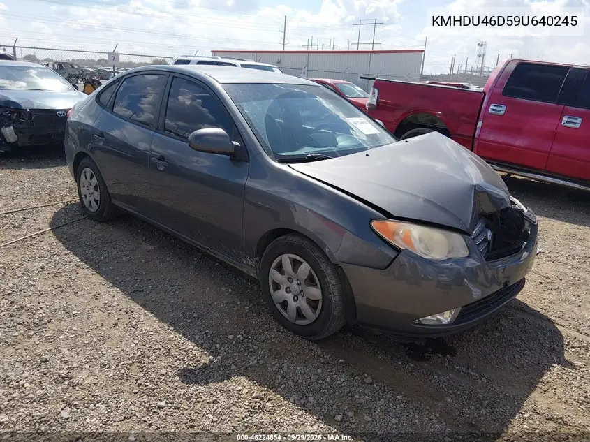 HYUNDAI ELANTRA 2009, VIN KMHDU46D59U640245