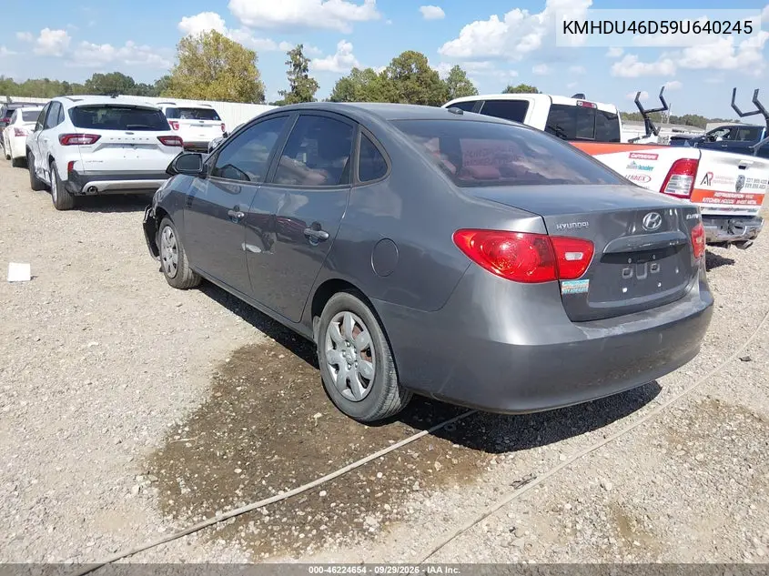 2009 HYUNDAI ELANTRA VIN KMHDU46D59U640245 — фото 3
