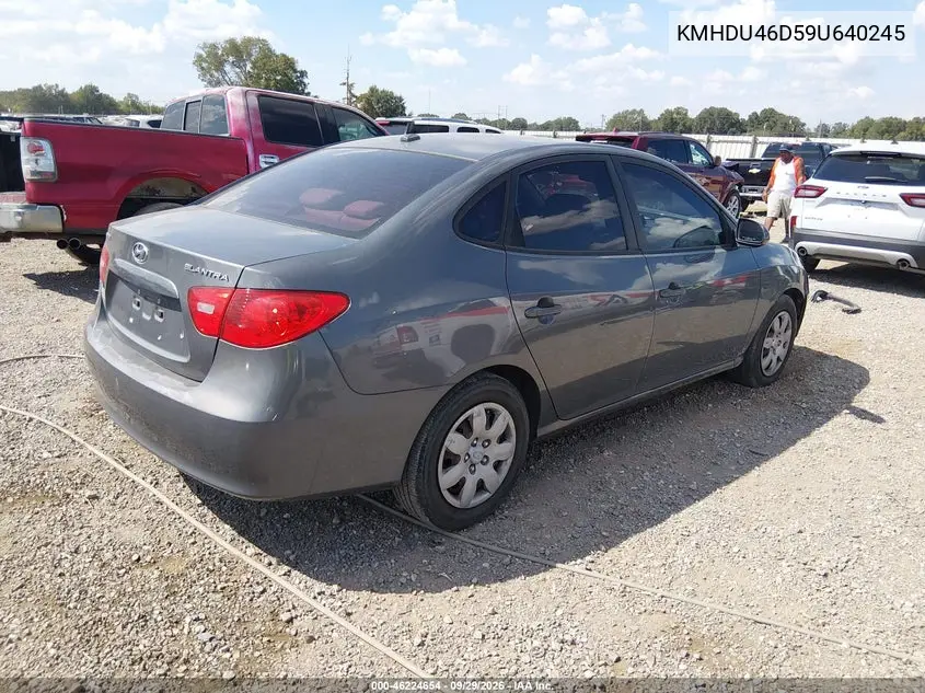 2009 HYUNDAI ELANTRA VIN KMHDU46D59U640245 — фото 4