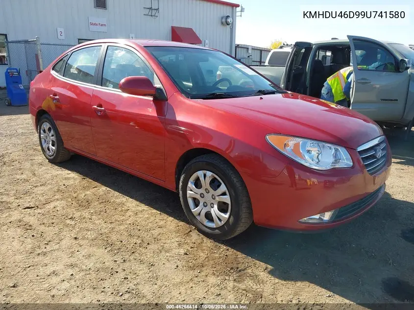 HYUNDAI ELANTRA 2009, VIN KMHDU46D99U741580