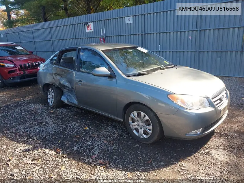 HYUNDAI ELANTRA 2009, VIN KMHDU46D09U816568