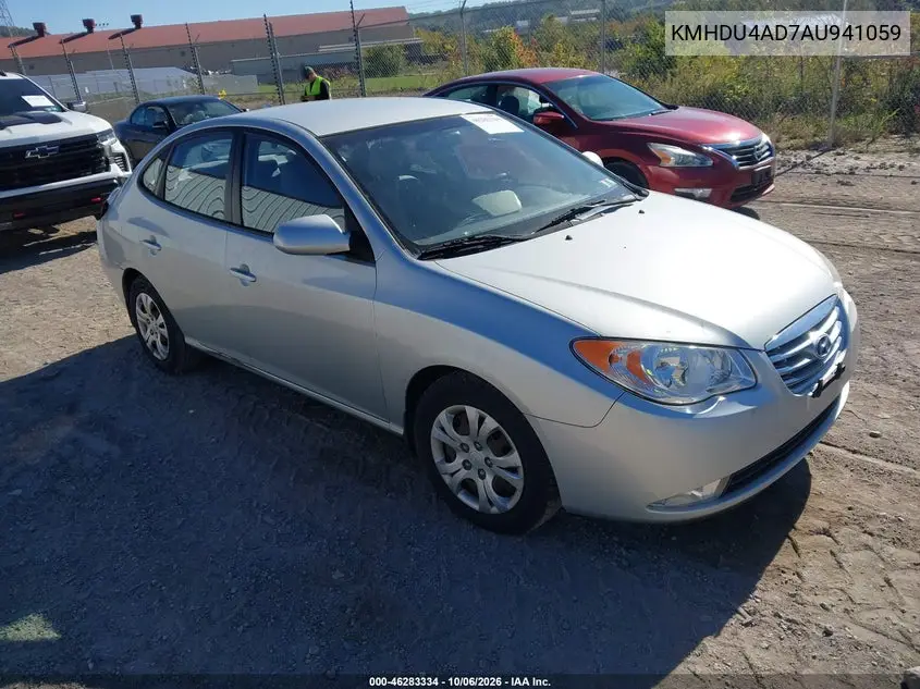 HYUNDAI ELANTRA 2010, VIN KMHDU4AD7AU941059