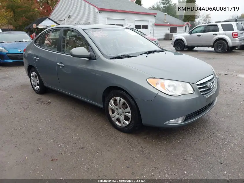 HYUNDAI ELANTRA 2010, VIN KMHDU4AD6AU081719