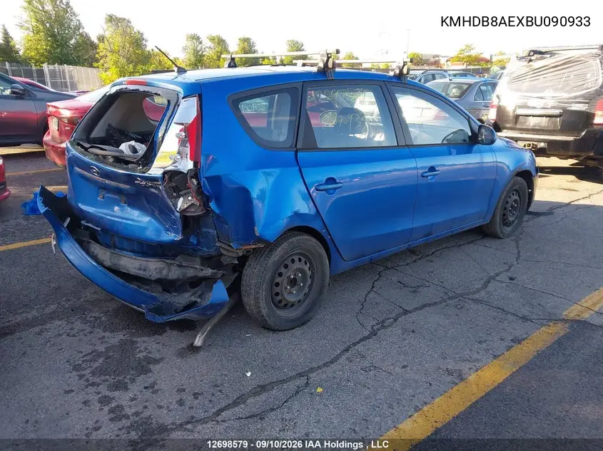 2011 HYUNDAI ELANTRA VIN KMHDB8AEXBU090933 — фото 4