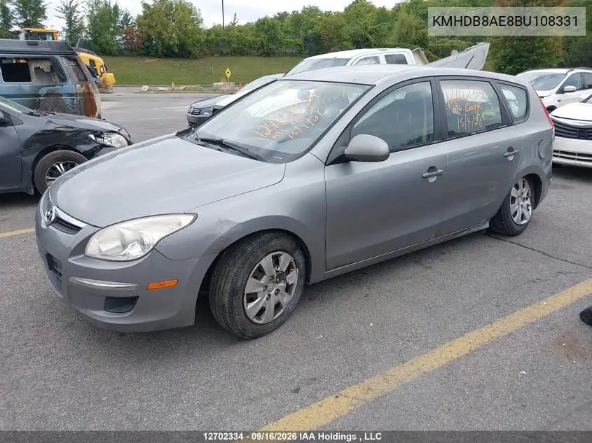 2011 HYUNDAI ELANTRA VIN KMHDB8AE8BU108331 — фото 2