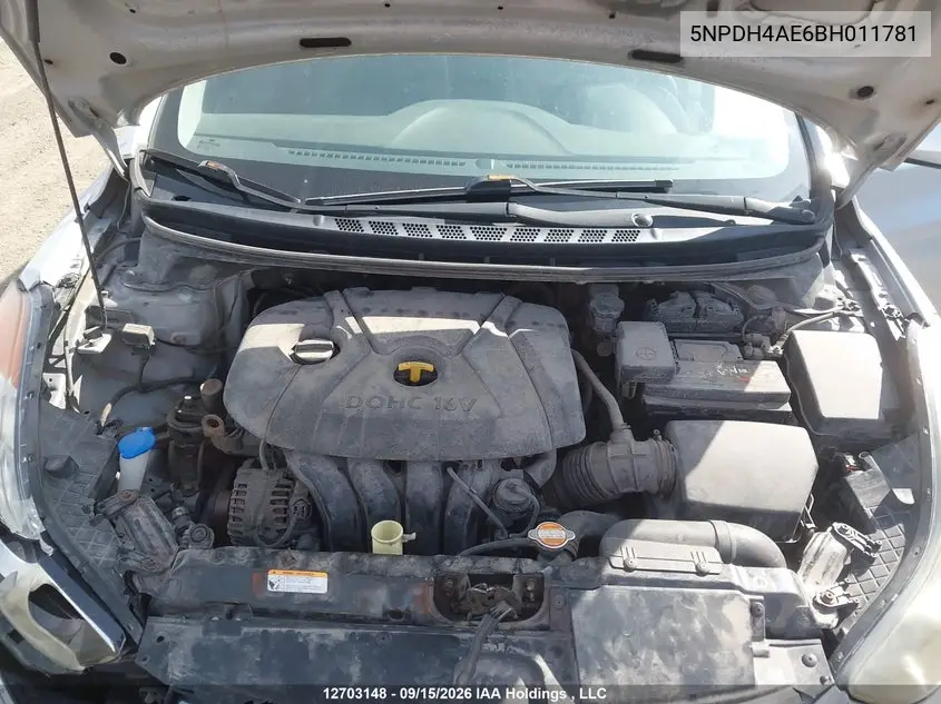 2011 HYUNDAI ELANTRA VIN 5NPDH4AE6BH011781 — фото 10